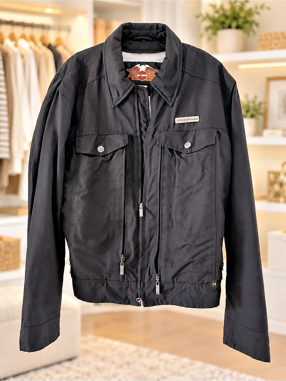 Harley-Davidson women’s small Black Motorcycle Jacket Like New